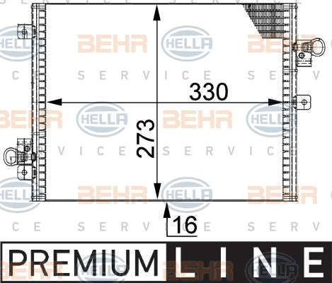 BEHR CONDENSER Fits PORSCHE 911,996 03-08 8FC 351 301-421