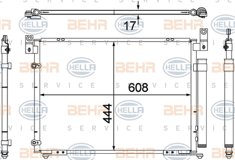 BEHR CONDENSER MAZDA MPV 2.5L 99-02 8FC 351 304-421