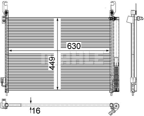 CONDENSER FITS RENAULT KOLEOS (MAHLE/BEHR)