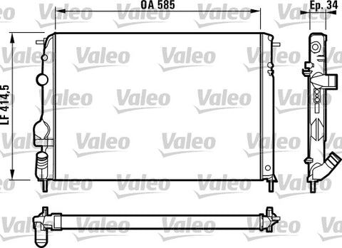 VALEO RADIATOR Fits RENAULT X64/SCENIC JA0/1 99-03 732817