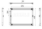 CONDENSER FITS TOYOTA PRADO (MAHLE/BEHR)