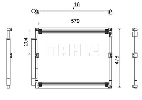 CONDENSER FITS TOYOTA PRADO (MAHLE/BEHR)