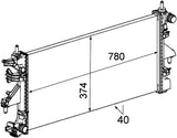 RADIATOR FITS FIAT DUCATO (1342688080) - MAHLE/BEHR