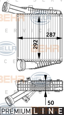 BEHR INTERCOOLER Fits AUDI Q7 4LB/PORSCHE CAYENNE/VW TOUAREG 04-on 8ML376729571