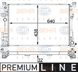 BEHR RADIATOR Fits MERCEDES BENZ A-CLASS/B-CLASS/CLA/GLA 12-on 8MK 376 924-041