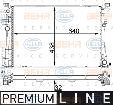 BEHR RADIATOR Fits MERCEDES BENZ A-CLASS/B-CLASS/CLA/GLA 12-on 8MK 376 924-041