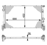 RADIATOR FITS MERCEDES VITO (A4475010001)-  (MAHLE/BEHR)