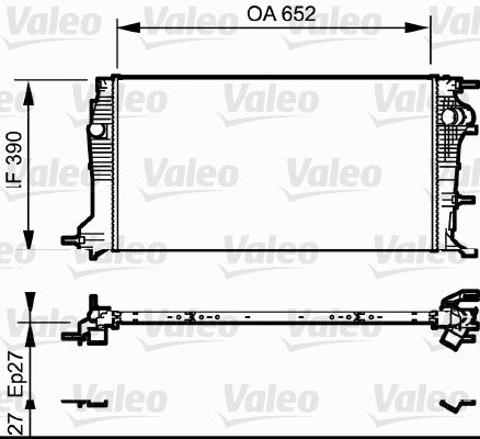 VALEO RADIATOR Fits RENAULT FLUENCE X38/MEGANE 2.0L 10-15 735182