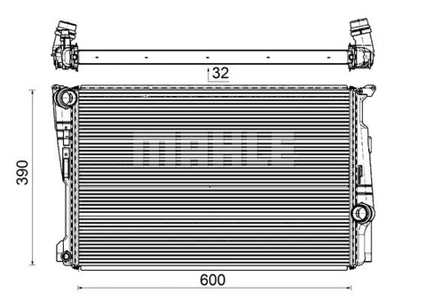 RADIATOR FITS BMW (17118623369 ) - MAHLE/ BEHR