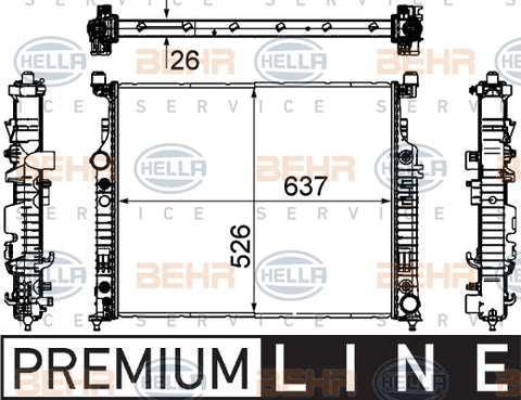 BEHR RADIATOR Fits MERCEDES BENZ M-CLASS ML350/ML500/R-CLASS R350/R500 05-14