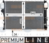 Radiator, engine cooling - 8MK 376 700-611