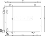 CONDENSER FITS CHRYSLER/MERCEDES- (MAHLE/BEHR)