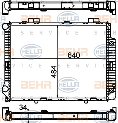 BEHR/MAHLE RADIATOR Fits MERCEDES BENZ E-CLASS E280/E320 96-97 8MK 376 720-381