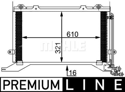 CONDENSER FITS MERCEDES BENZ (MAHLE/BEHR)