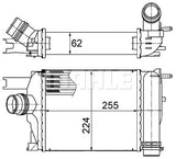 INTERCOOLER  FITS RENAULT (144965154R ) - MAHLE/ BEHR