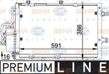 BEHR CONDENSER Fits HOLDEN BARINA/COMBO XC 00-05 8FC 351 300-601