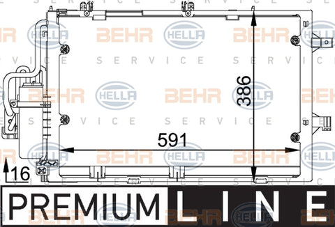 BEHR CONDENSER Fits HOLDEN BARINA/COMBO XC 00-05 8FC 351 300-601