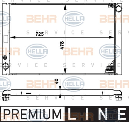 BEHR/MAHLE RADIATOR Fits AUDI A8 4E8,4E2 03-10 8MK 376 719-081/8MK376719081