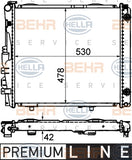 BEHR RADIATOR Fits MERCEDES BENZ 124 230E/260E/300E/320E 85-93 8MK 376 712-421