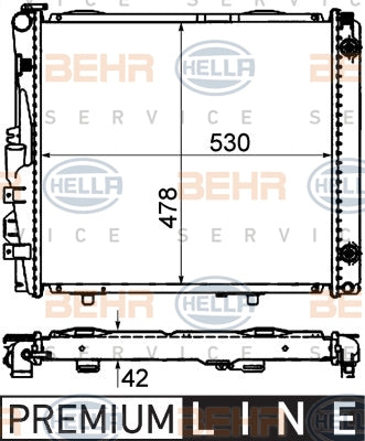 BEHR RADIATOR Fits MERCEDES BENZ 124 230E/260E/300E/320E 85-93 8MK 376 712-421