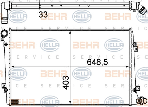 Radiator, engine cooling - 8MK 376 756-701