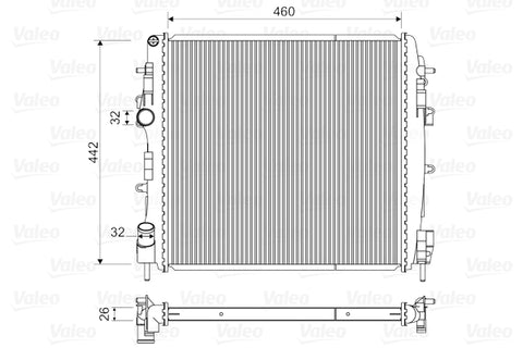 VALEO RADIATOR Fits RENAULT KANGOO X76 1.5dCi FC1G 05-12 Diesel 734922