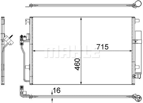 CONDENSER FITS MERCEDES SPRINTER (MAHLE/BEHR)