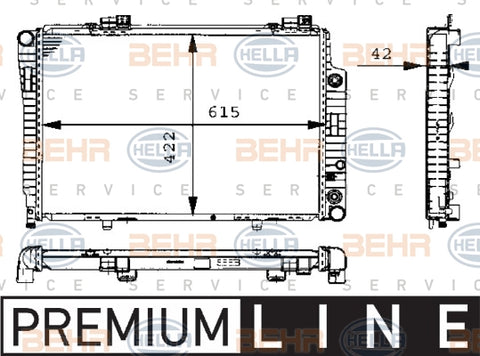 BEHR/MAHLE RADIATOR Fits MERCEDES BENZ C-CLASS C240/C250 E-CLASS E200 E230 93-01