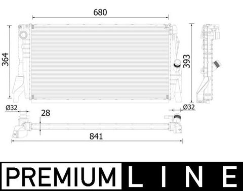 RADIATOR FITS MINI/BMW (17117617639)- (MAHLE/BEHR)