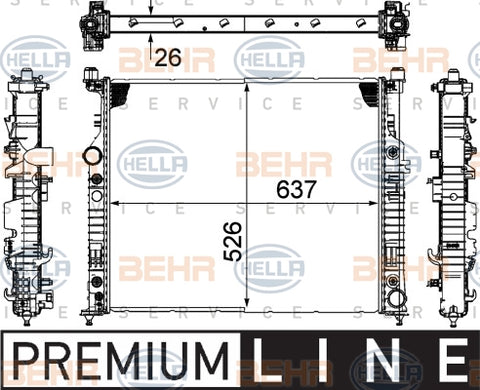 BEHR RADIATOR Fits GL-CLASS GL350,GL450/M-CLASS ML300,ML320 8MK 376 781-561