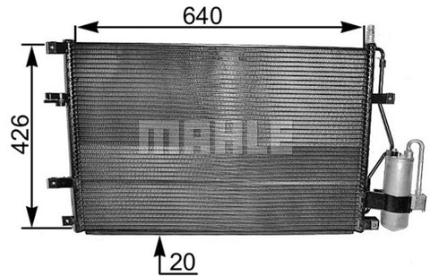 CONDENSER fits VOLVO (MAHLE/BEHR)