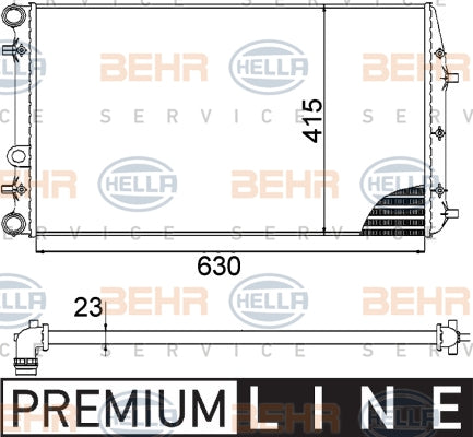 BEHR RADIATOR Fits SKODA FABIA/ROOMSTER/VW POLO 9N 01-14 8MK 376 717-701