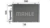 CONDENSER FITS FORD FIESTA (MAHLE/BEHR)