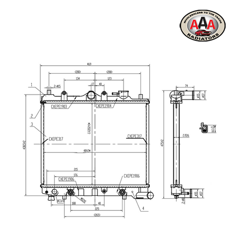 RADIATOR Fits MAZDA 323 (1986 - 1987)