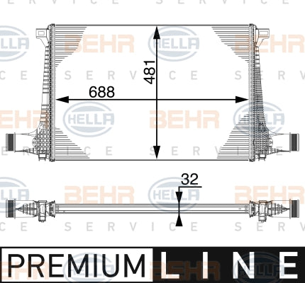 BEHR INTERCOOLER Fits AUDI Q7 4MB,4MG 3.0 TDI 15-19 8ML 376 747-511