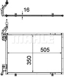 CONDENSER FITS FORD FIESTA (MAHLE/BBHER(