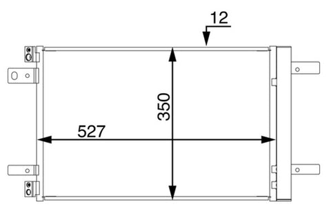 AIR CONDENSER FITS PEUGEOT - (9816746580 ) MAHLE/BEHR