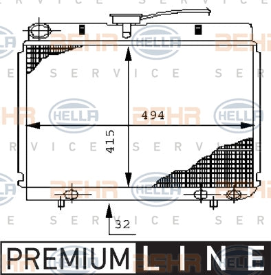 BEHR RADIATOR Fits MERCEDES BENZ 230T/280TE/300D/300T 76-86 8MK376710531