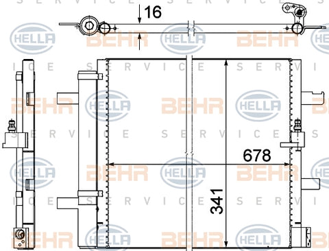 BEHR CONDENSER Fits AUDI A6 C7/A7 10-18 8FC 351 319-411