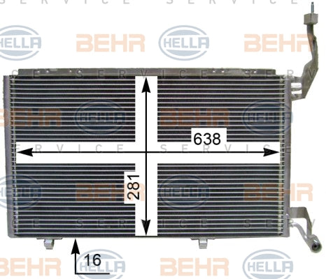 HELLA CONDENSER fits FORD 8FC 351 344-241