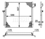 CONDENSER fits MERCEDES (MAHLE/BEHR)