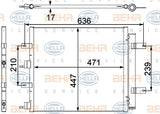 BEHR CONDENSER Fits JAGUAR S-TYPE/XF/XK 06-15 8FC 351 304-181