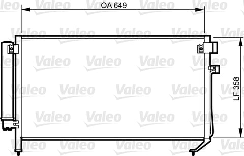 VALEO CONDENSER Fits SUBARU FORESTER SG 2.0L/2.5L AWD 02-08 814312