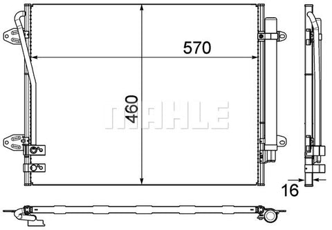 VOLKSWAGEN PASSAT CONDENSER (BEHR/MAHLE)