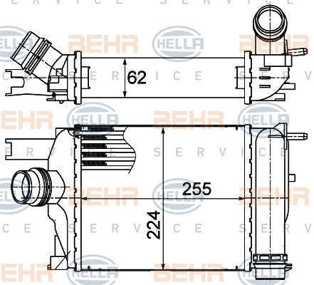 BEHR INTERCOOLER Fits RENAULT CAPTUR J5/CLIO X98 1.2 13-17 8ML 376 988-154