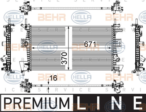 BEHR RADIATOR Fits FORD FOCUS LW 1.6L/2.0L 8MK 376 783-601/8MK376783601