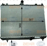 BEHR RADIATOR Fits CITROEN C5/PEUGEOT 508 SW 08-17 8MK 376 910-201/8MK376910201