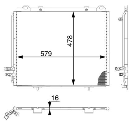 CONDENSER FITS MERCEDES E20 (A2108300270)