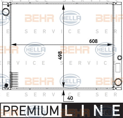 BEHR RADIATOR Fits LAND ROVER RANGE ROVER L322 02-12 8MK 376 729-511