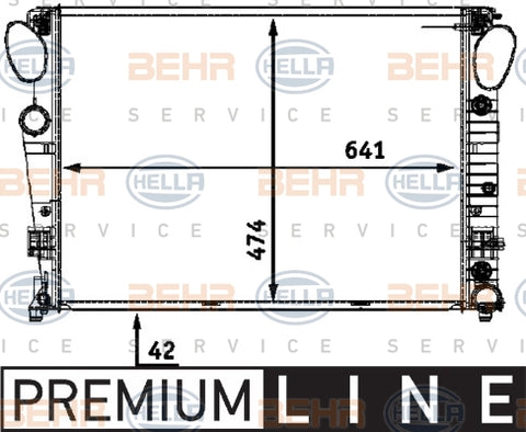 BEHR RADIATOR Fits MERCEDES BENZ SL Petrol 03-12 8MK 376 718-741/8MK376718741